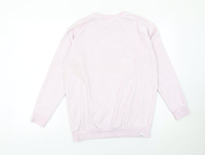 Puma Women’s Pink Size 10 Pullover Sweatshirt Long Sleeve Logo