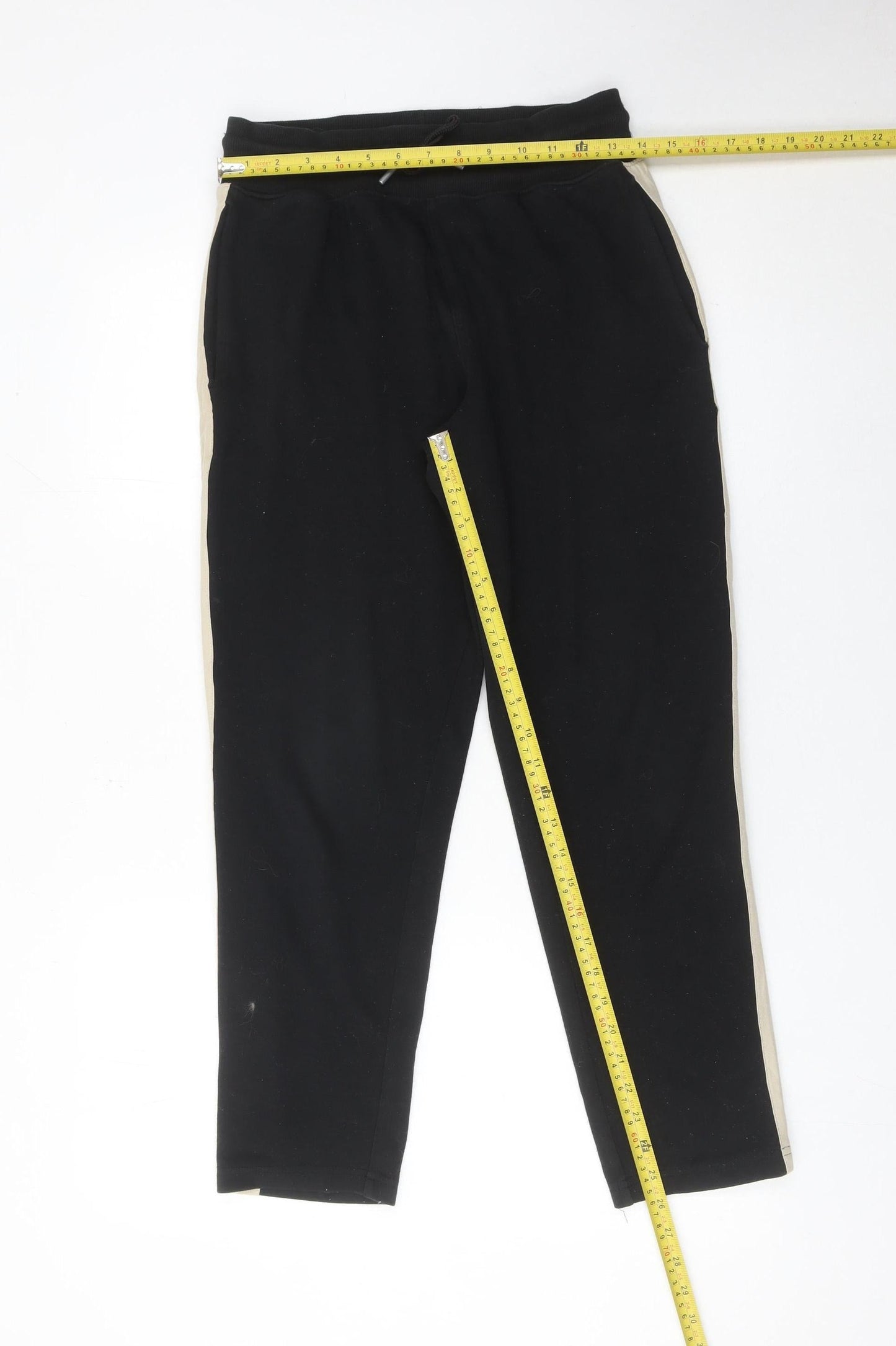 Zara Man Men's Black Jogger Trousers Size S Cotton Blend
