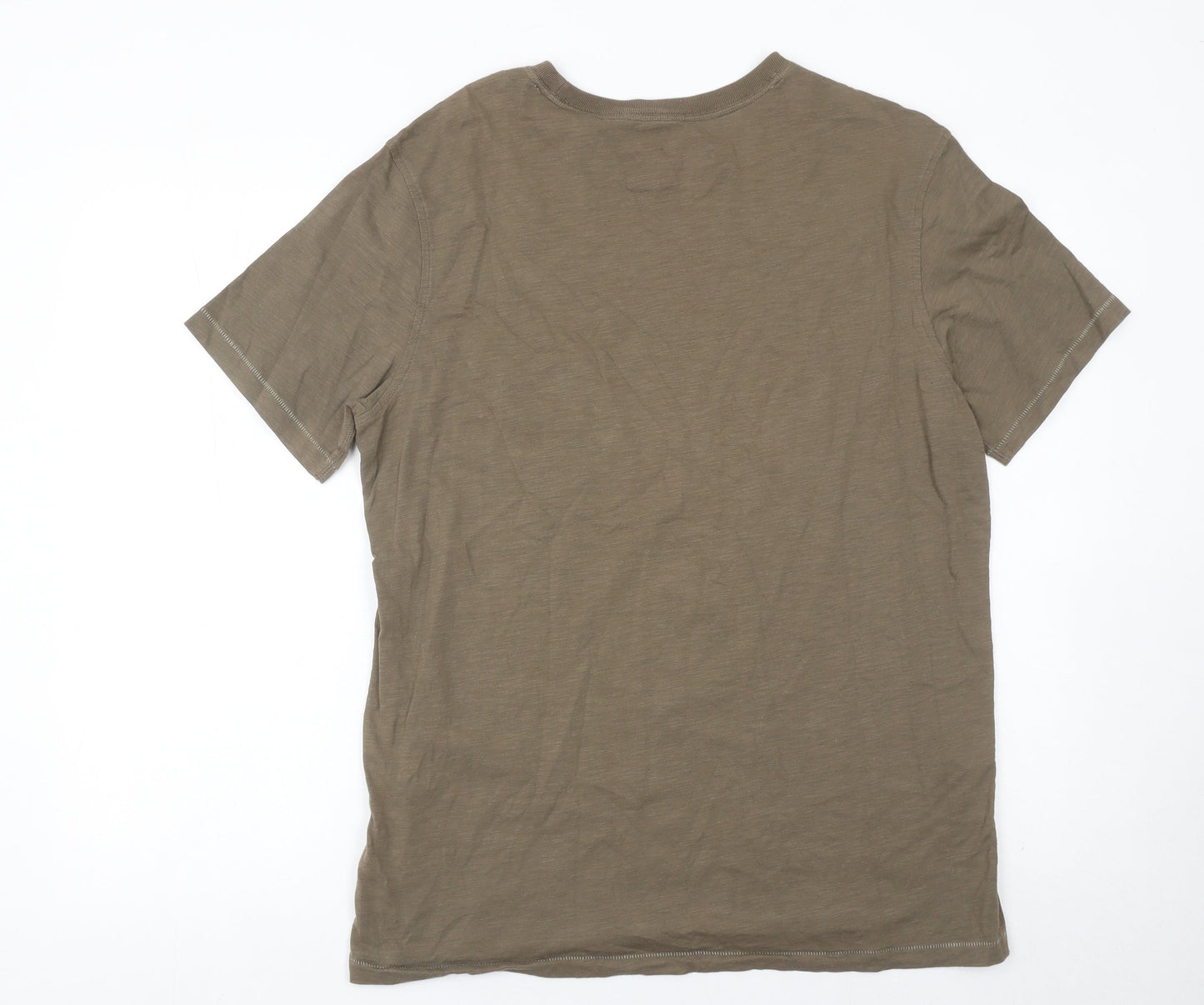 Marks and Spencer Men’s Brown Graphic T-Shirt Large Casual