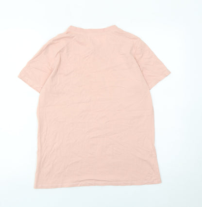 French Connection Womens Pink Cotton T-Shirt Size S Casual