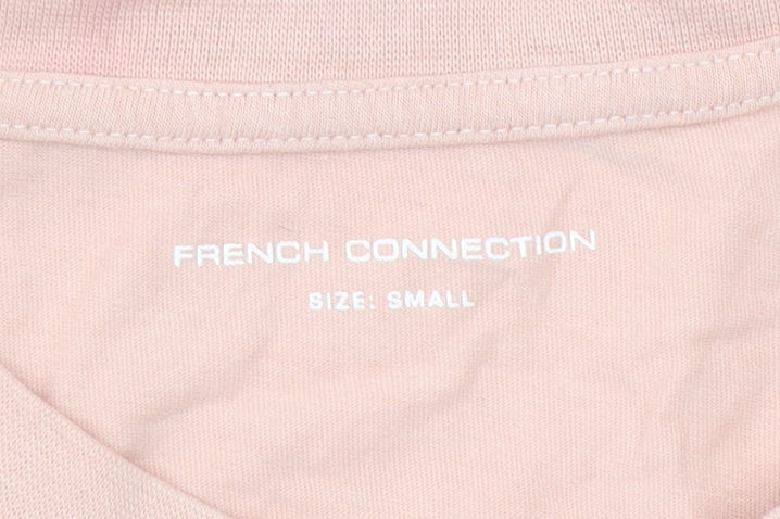 French Connection Womens Pink Cotton T-Shirt Size S Casual