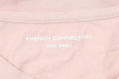 French Connection Womens Pink Cotton T-Shirt Size S Casual