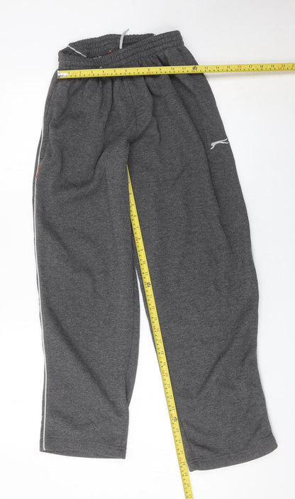 Slazenger Men's Grey Sweatpants S Regular Fit Elastic Waist