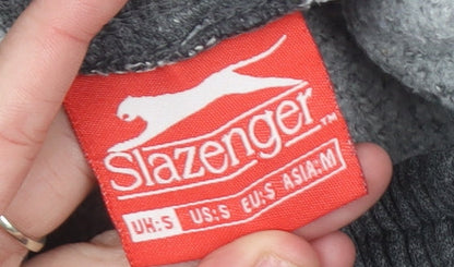 Slazenger Men's Grey Sweatpants S Regular Fit Elastic Waist