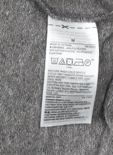 Gap Women’s Grey Scoop Neck Pullover Jumper Size M Long Sleeve