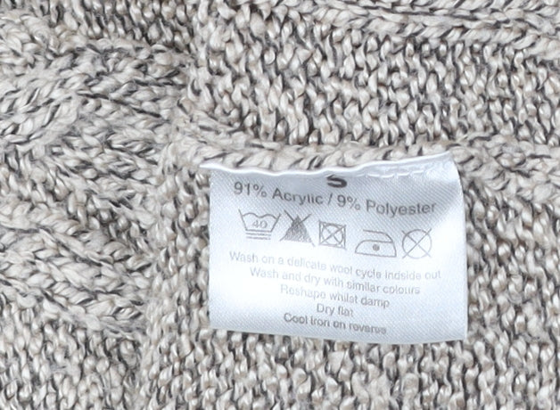 Sarah Hamilton Women Beige Small Cable Knit Cardigan Jumper