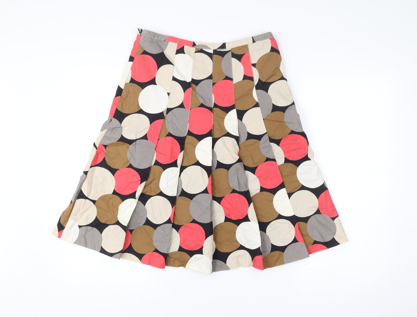Laura Ashley Women’s Polka Dot Pleated Cotton Skirt UK 10