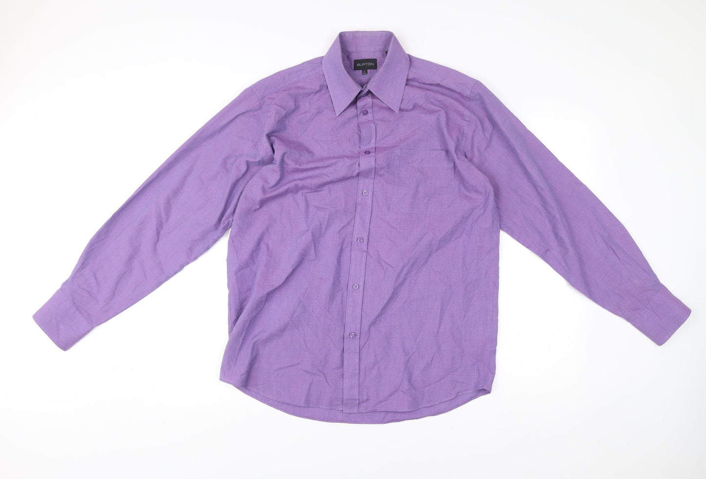 Burton Mens Purple Long Sleeve Button-Up Shirt Size 15 Regular Fit