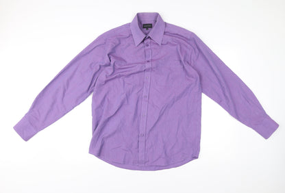 Burton Mens Purple Long Sleeve Button-Up Shirt Size 15 Regular Fit