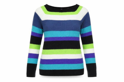 Chaps Women’s Multicoloured Striped Pullover Jumper Size S Boat Neck