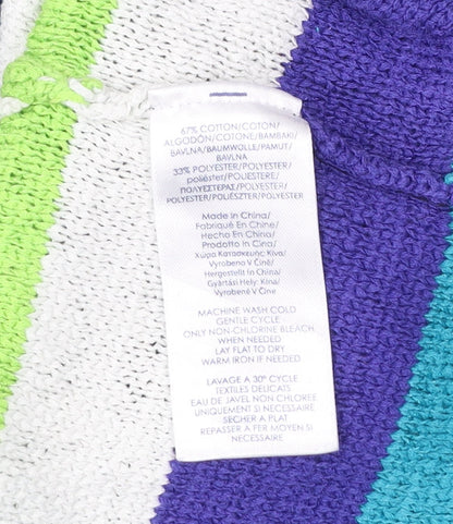 Chaps Women’s Multicoloured Striped Pullover Jumper Size S Boat Neck
