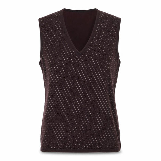 Planet Womens Brown Sleeveless Knit Tank Top Size L V-Neck