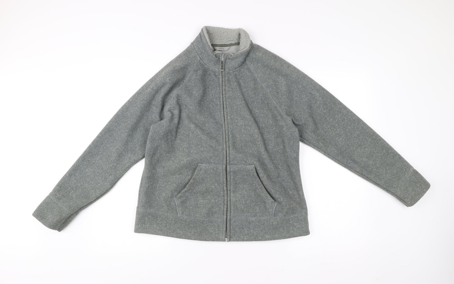 Marks and Spencer Women’s Grey Full Zip Fleece Jacket UK 14
