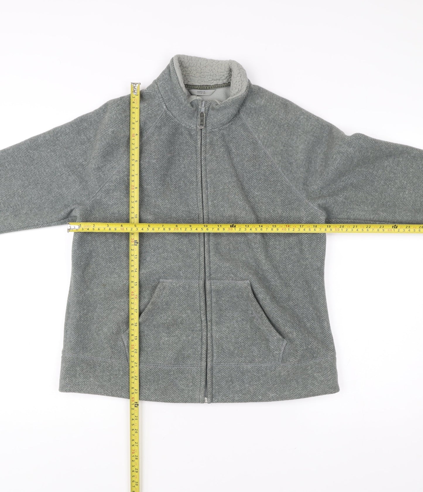 Marks and Spencer Women’s Grey Full Zip Fleece Jacket UK 14