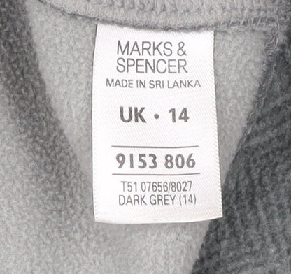 Marks and Spencer Women’s Grey Full Zip Fleece Jacket UK 14