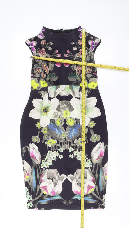 ASOS Maternity Womens Multicoloured Floral Sheath Dress Size 10