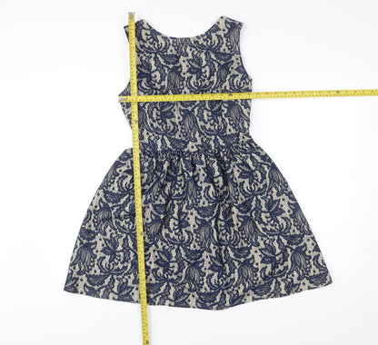 Atmosphere Women’s Blue Floral Lace Fit & Flare Sleeveless Dress UK 12
