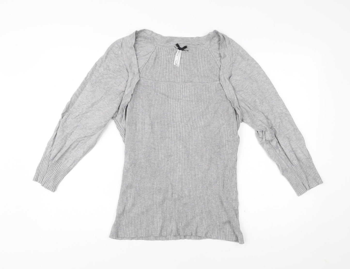 Next Womens Grey Size 20 Pullover Jumper Long Sleeve Knitwear