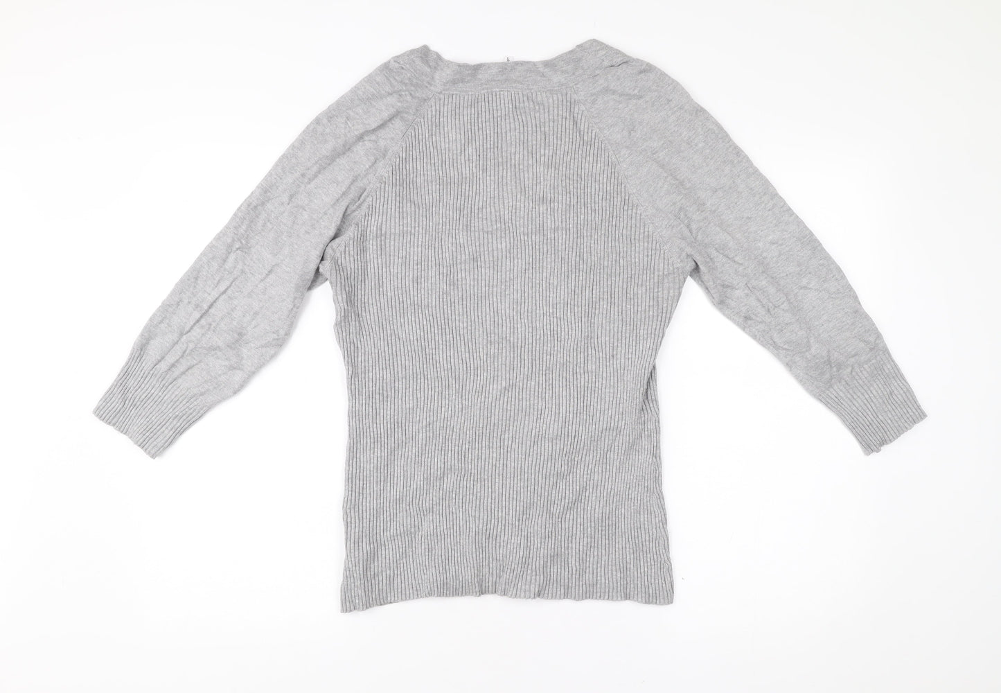 Next Womens Grey Size 20 Pullover Jumper Long Sleeve Knitwear