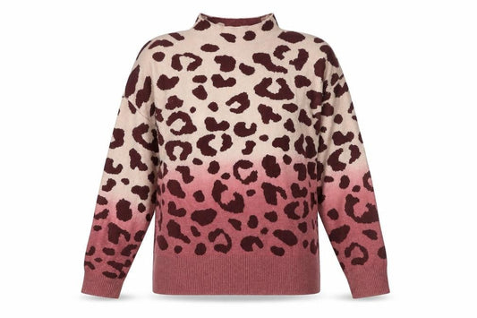 Next Women’s Multicoloured Leopard Print Mock Neck Jumper Size S