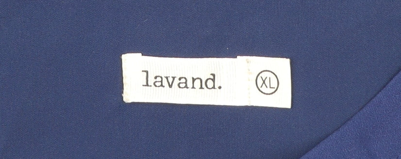 Lavand Womens Blue Floral Shift Dress XL Long Sleeve Boho Casual