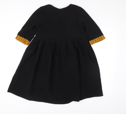 Zara Women's Black A-Line Knee Length Dress Size 8