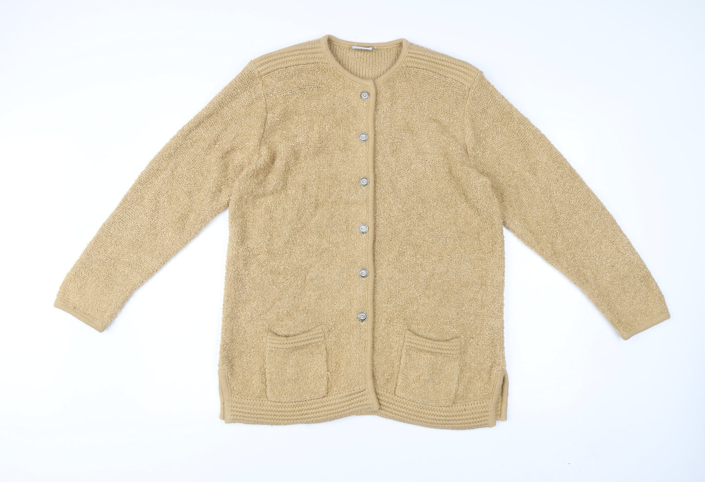 Classics First Avenue Women’s Beige Knit Coatigan Size L