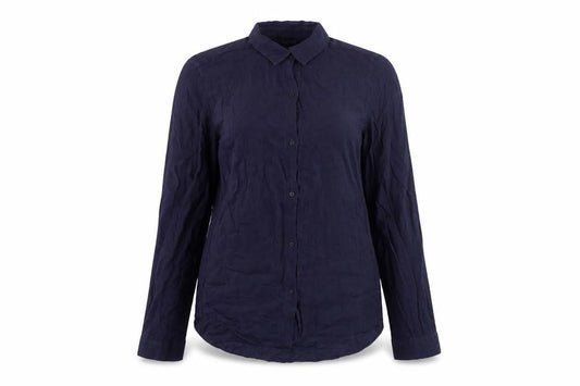 Zara Woman Women's Blue Button-Up Shirt Size S Long Sleeve