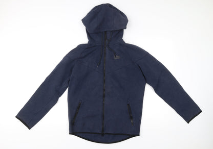 Mens UK Size M Nike Blue Full Zip Hoodie