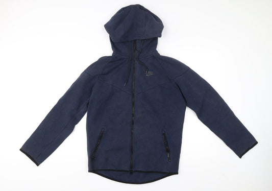 Mens UK Size M Nike Blue Full Zip Hoodie