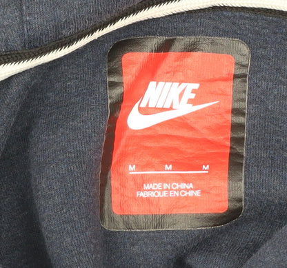 Mens UK Size M Nike Blue Full Zip Hoodie