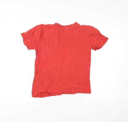 Liverpool FC Boys Red T-Shirt 12-13 Years V-Neck Short Sleeve Cotton