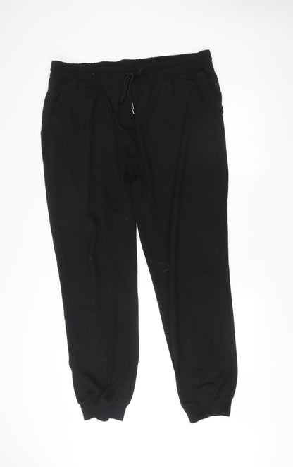 Lee Cooper Mens Black 2XL Jogger Sweatpants Polyester Tapered