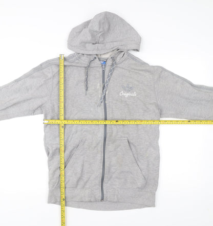 Mens UK Size M adidas Grey Full Zip Hoodie