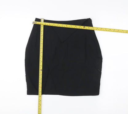 Misspap Women’s Black Size 8 Pencil Skirt High Waist Lined