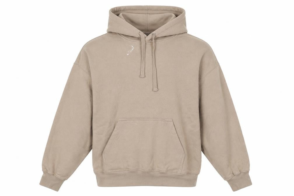 H&M Men’s Beige Pullover Hoodie Size M Cotton Regular Fit