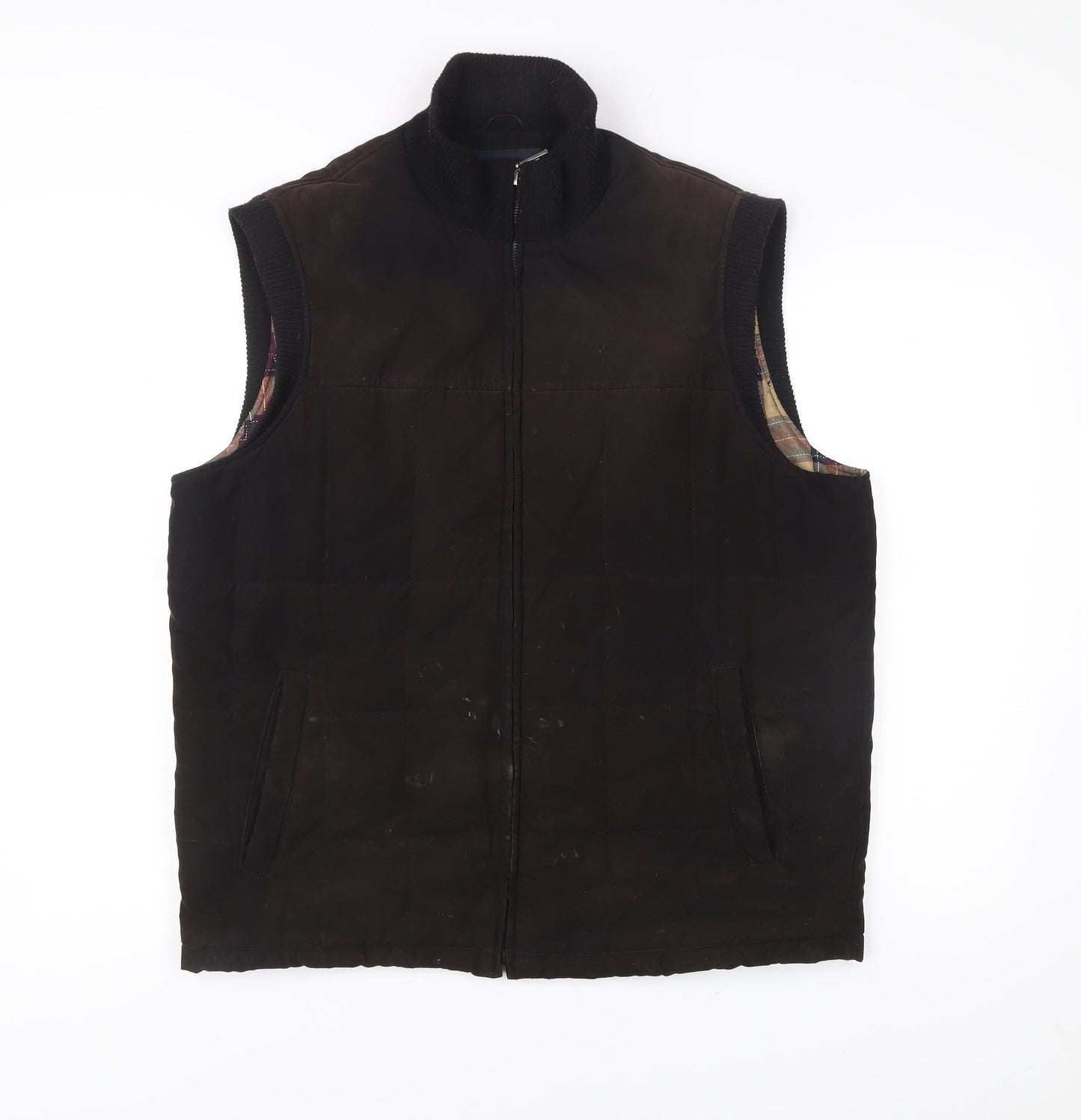 Bosideng Mens Brown Cotton Waistcoat Bodywarmer Jacket L