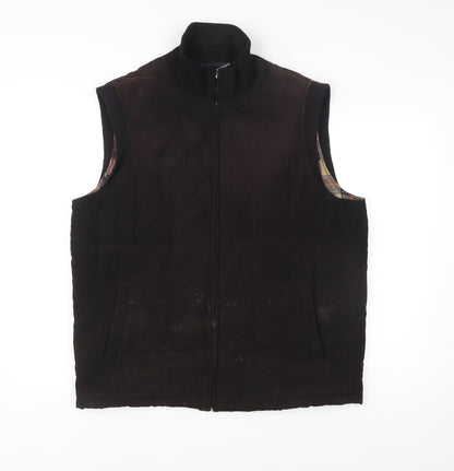 Bosideng Mens Brown Cotton Waistcoat Bodywarmer Jacket L