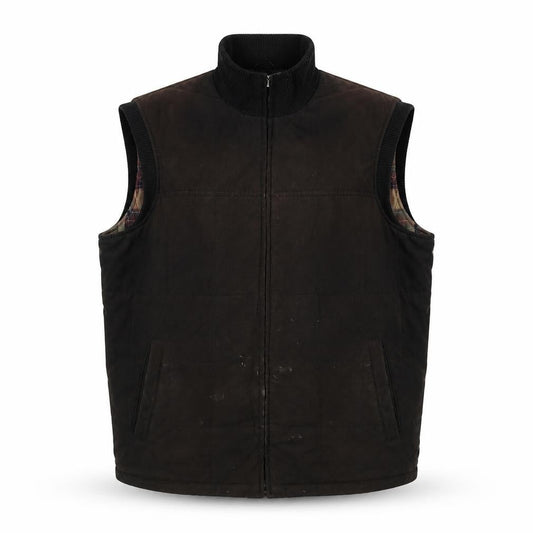 Bosideng Mens Brown Cotton Waistcoat Bodywarmer Jacket L