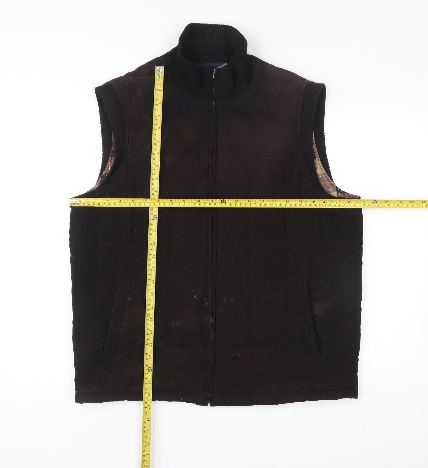 Bosideng Mens Brown Cotton Waistcoat Bodywarmer Jacket L