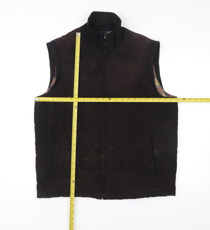 Bosideng Mens Brown Cotton Waistcoat Bodywarmer Jacket L