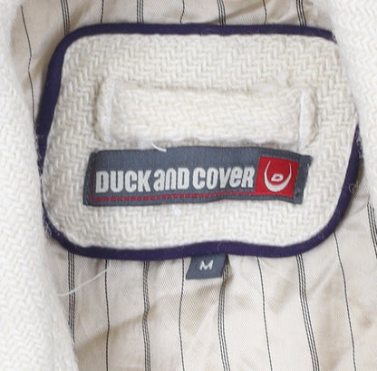 Duck and Cover Women's Ivory Cropped Wool Blend Jacket Size M