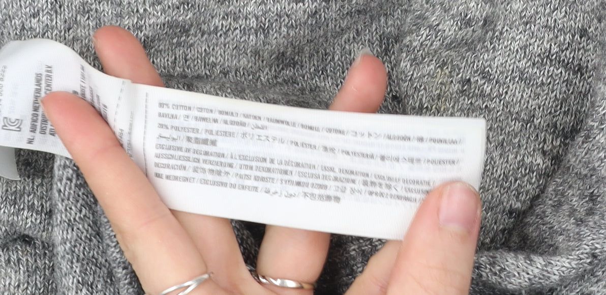 Abercrombie & Fitch Men’s Grey Henley Hoodie Medium Hooded Knit