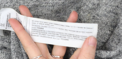 Abercrombie & Fitch Men’s Grey Henley Hoodie Medium Hooded Knit