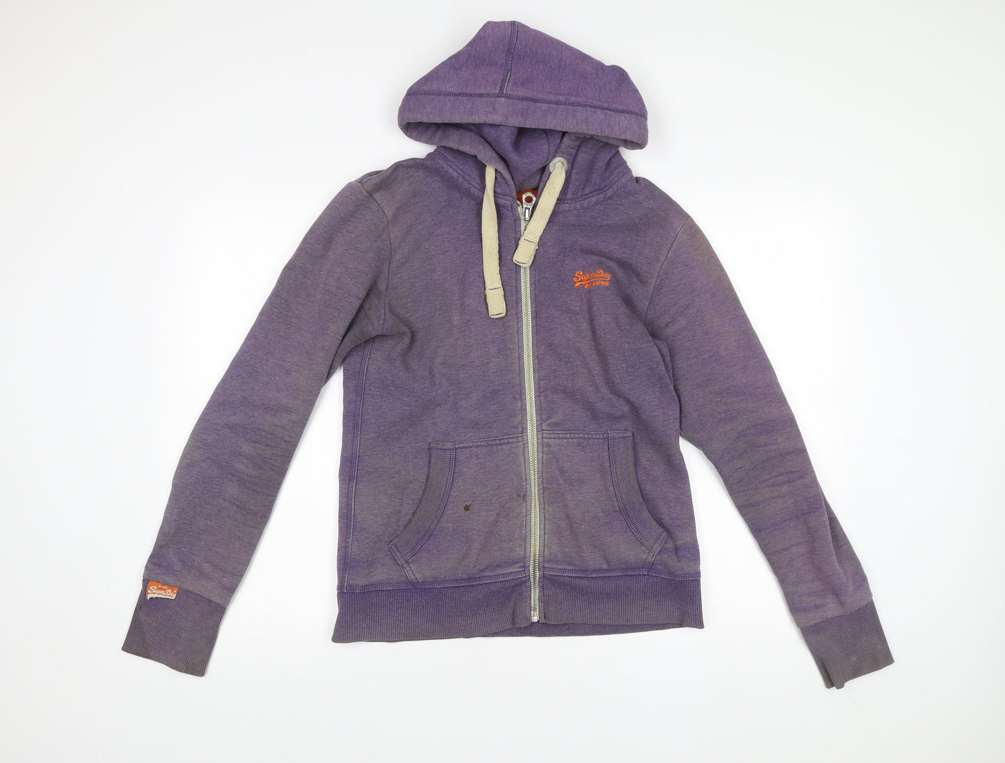 Superdry Men’s Purple Full Zip Hoodie L Logo Orange Label