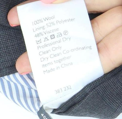 John Lewis Men's Grey Wool Check Blazer 40R Regular Fit Formal Jacket