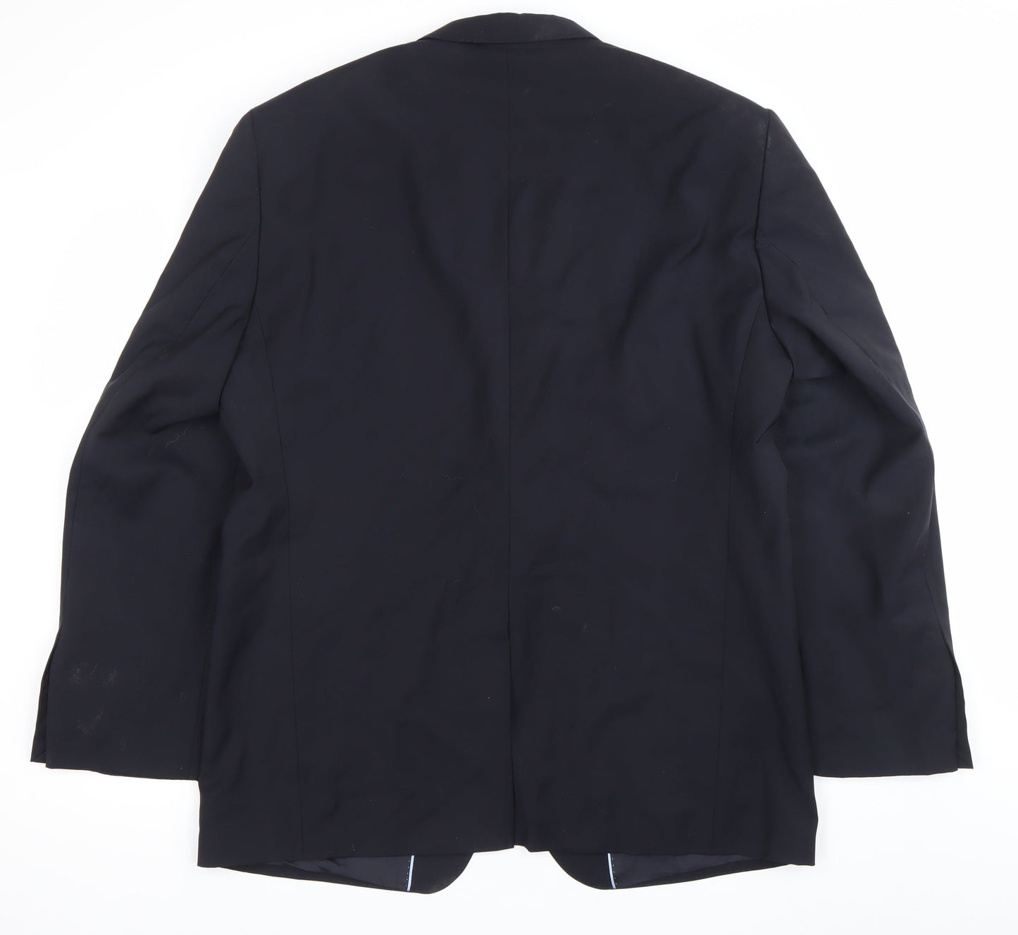 Toccami Men’s Blue Wool Blazer Jacket 44R Single Breasted