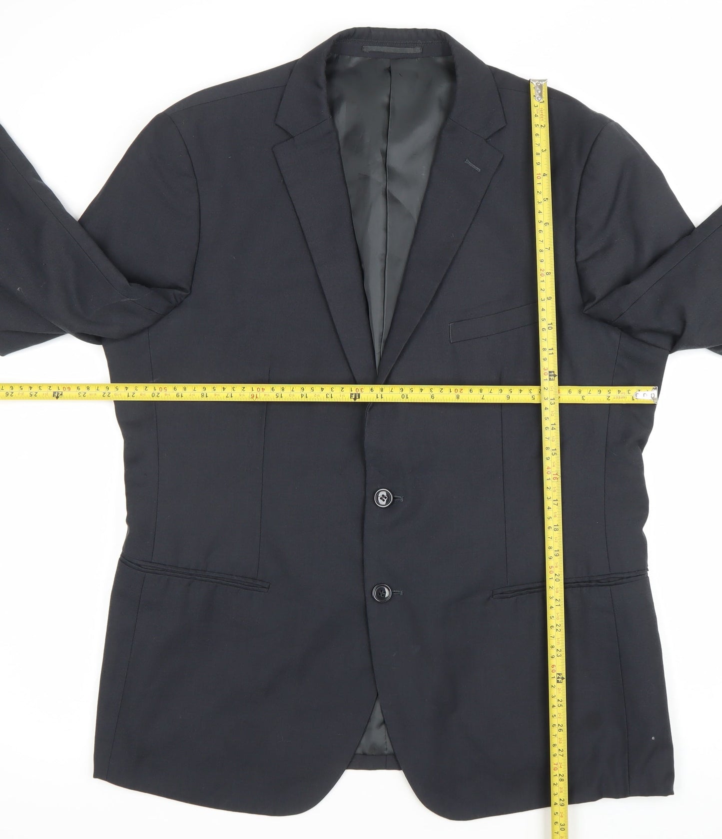 Doppelganger Roma Men’s Black Blazer Jacket 46 Chest 2 Button Formal