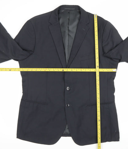 Doppelganger Roma Men’s Black Blazer Jacket 46 Chest 2 Button Formal