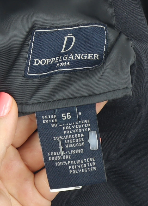 Doppelganger Roma Men’s Black Blazer Jacket 46 Chest 2 Button Formal